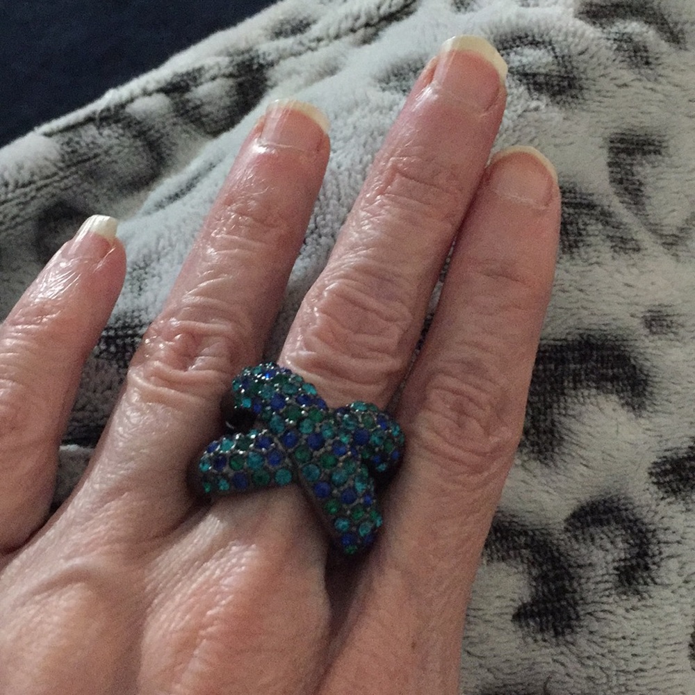 2-colored Stone Ring - Picture 1 of 3